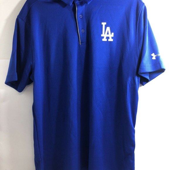 Under Armour Los Angeles LA Dodgers Mens Polo - Picture 1 of 12
